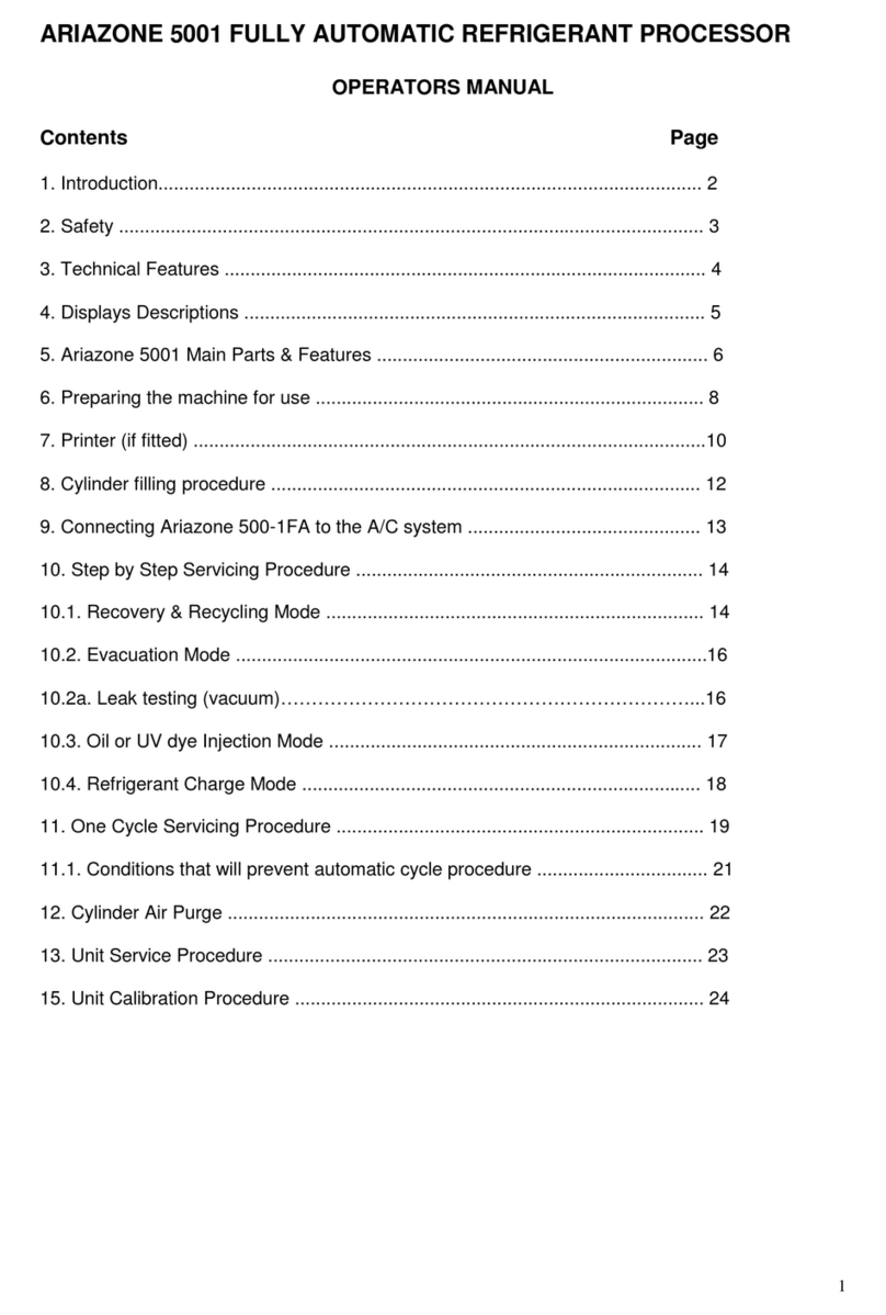 ariazone 5001 Operator's manual