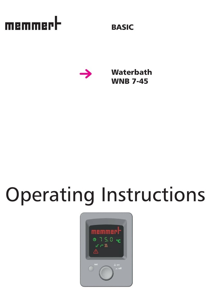 Memmert Waterbath WNB 7-45 operating instructions Memmert Waterbath WNB 7-45 operating instructions