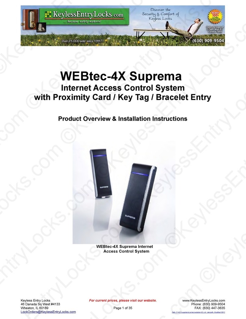 suprema WEBtec-4X Product overview and installation instructions suprema WEBtec-4X Product overview and installation instructions