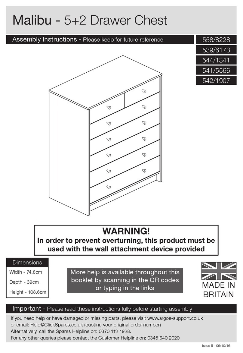 Argos 558/8228 Assembly instructions