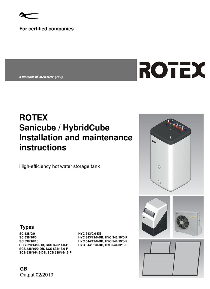 Rotex SC 538/0/0 Installation and maintenance instructions
