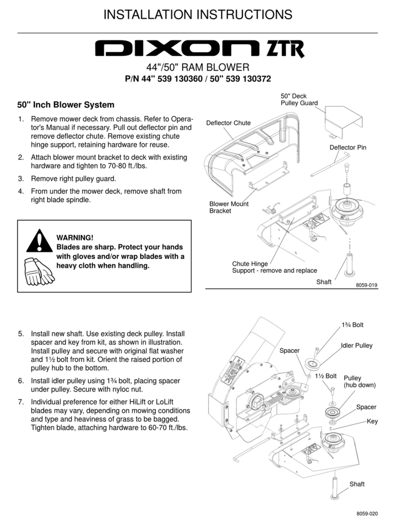 Dixon 539 130360 installation instructions
