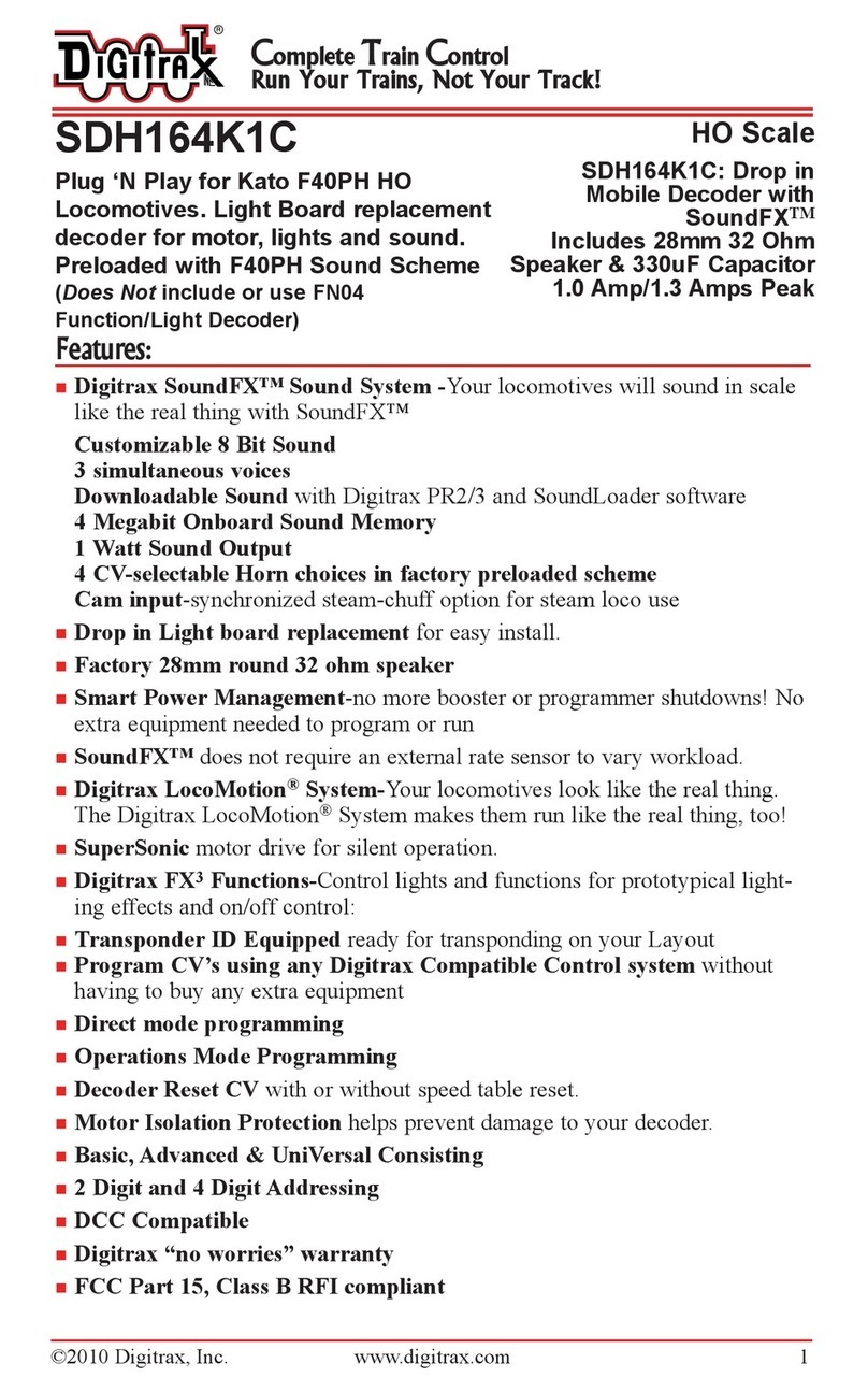 Digitrax SDH164K1C User manual
