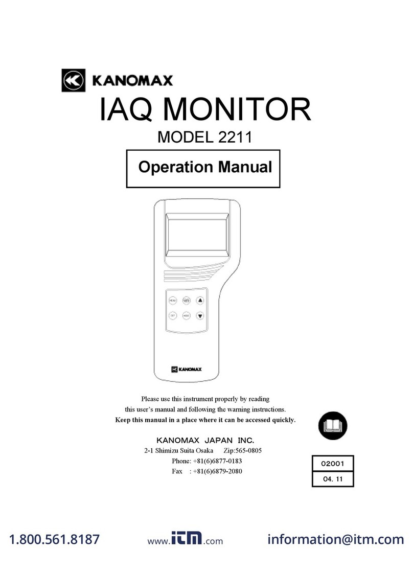 Kanomax 2211 User manual