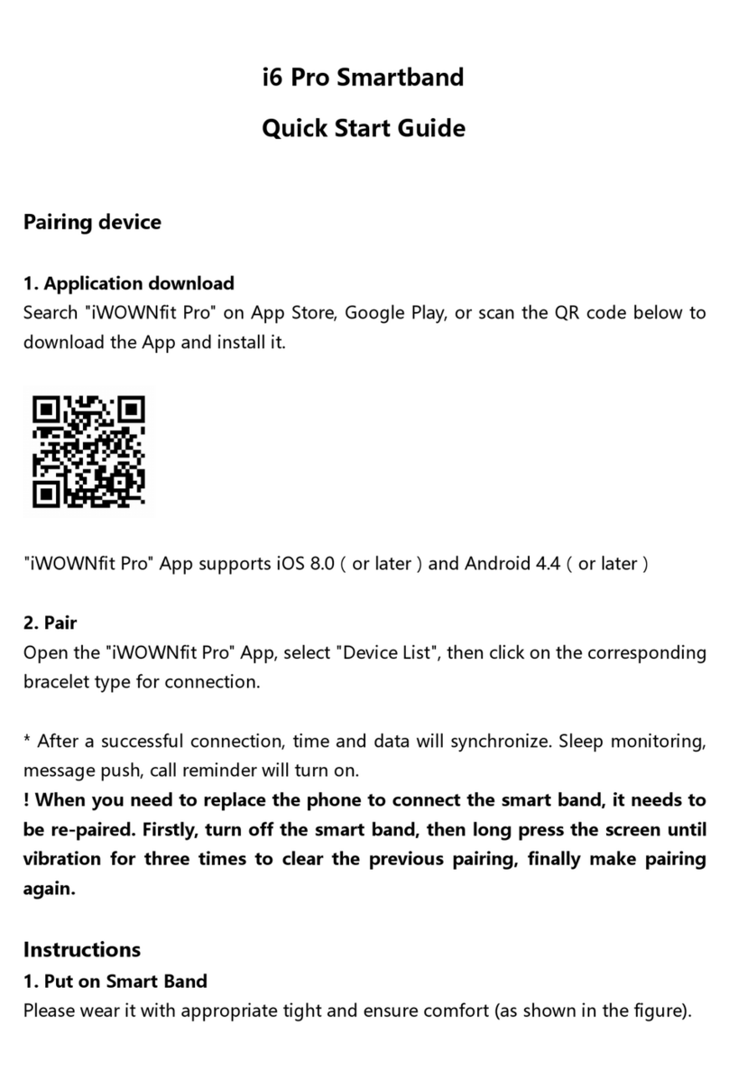 Iwown i6 pro quick start guide