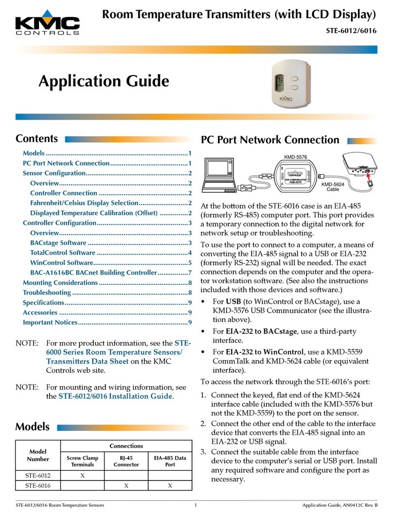 KMC Controls STE-6012 User guide