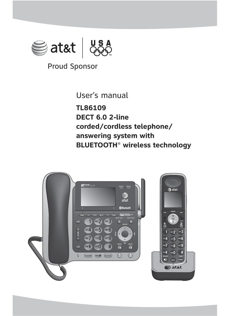 AT&T TL86109 User manual