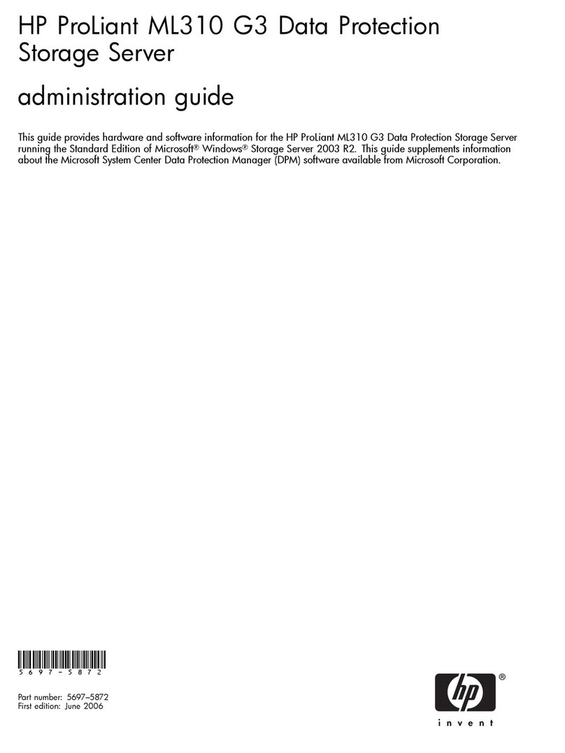 HP ProLiant ML310 G3 1TB Administration guide