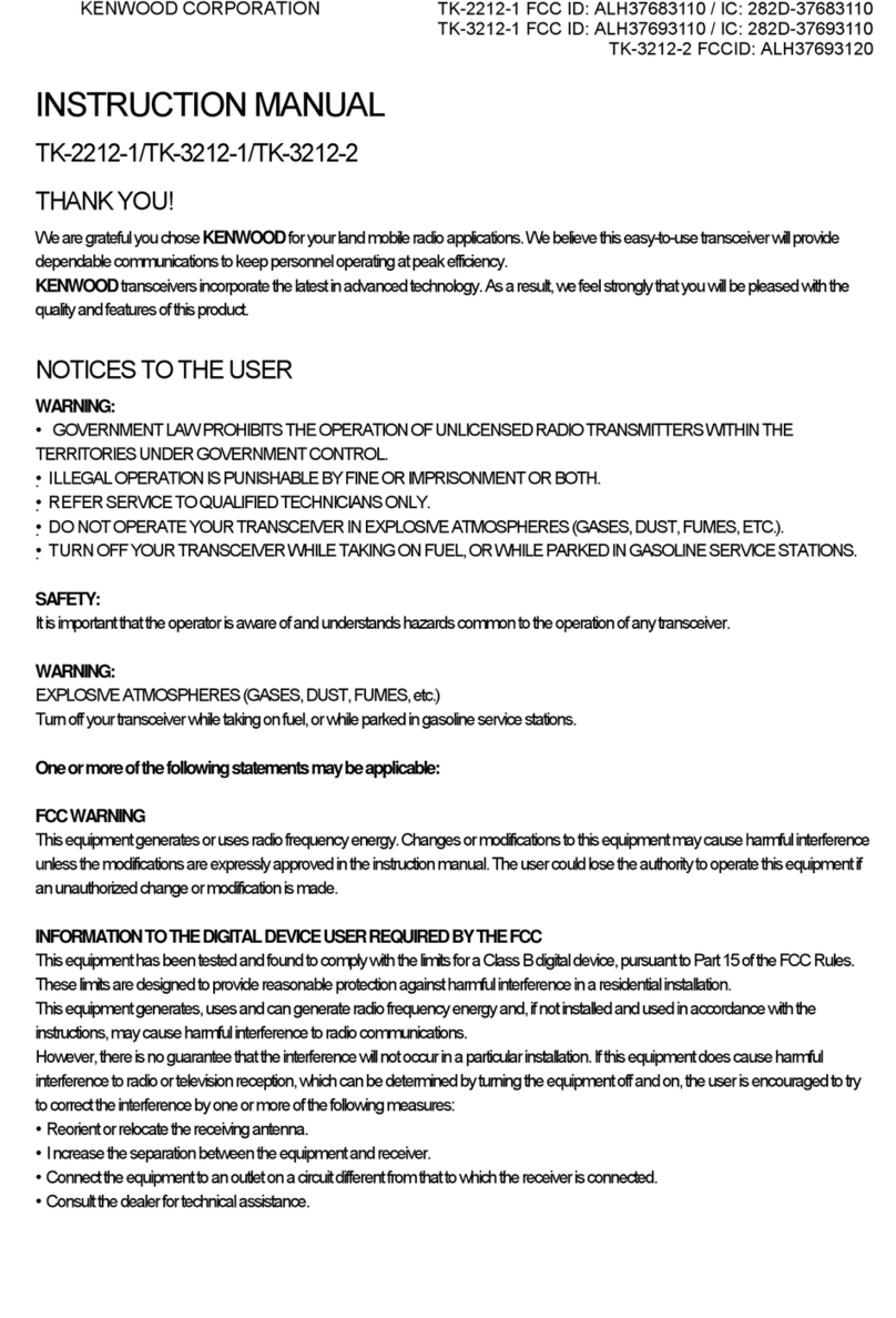 Kenwood TK-2212-1 User manual