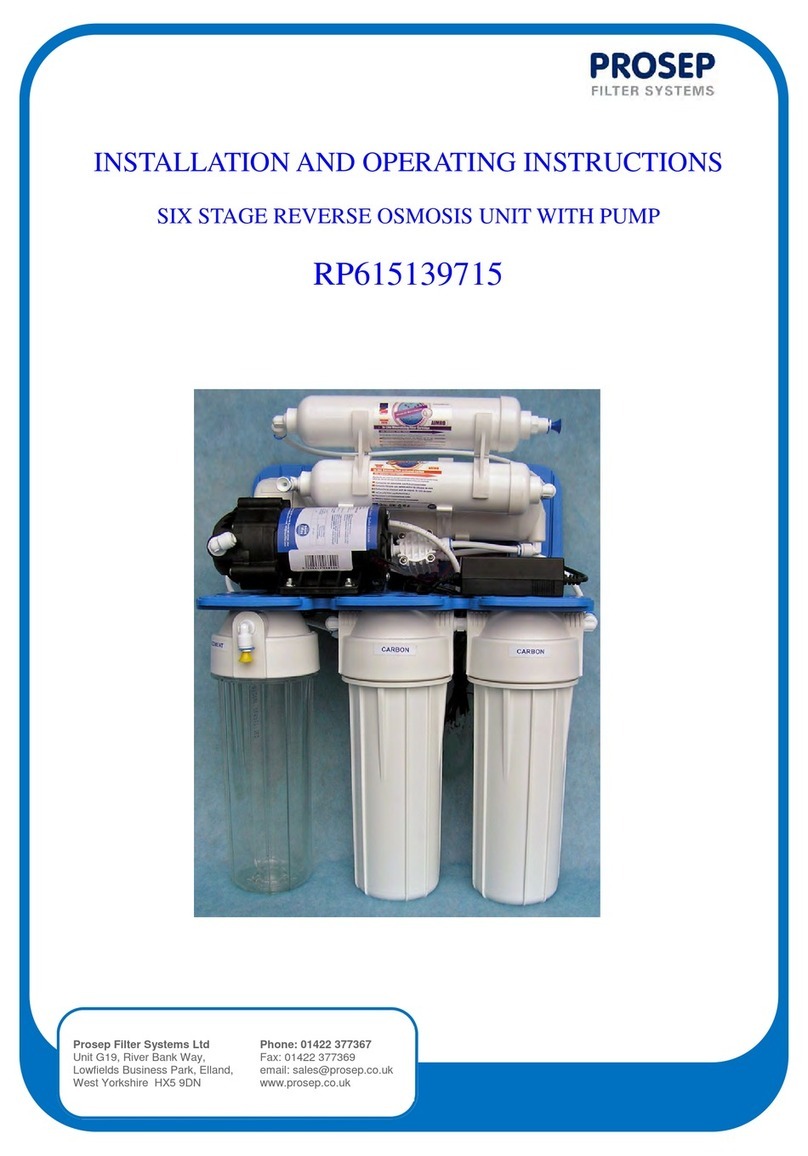 PROSEP FILTER SYSTEMS RP615139715 User manual