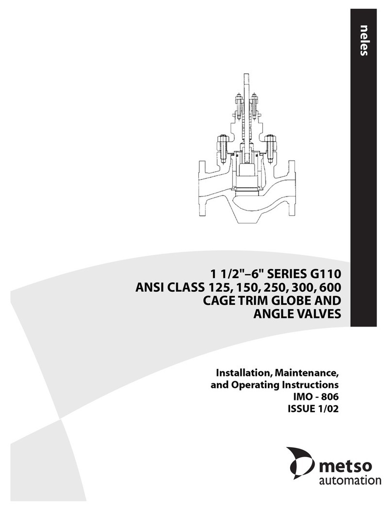 Metso ANSI CLASS 125 Installation maintenance and operating instructions