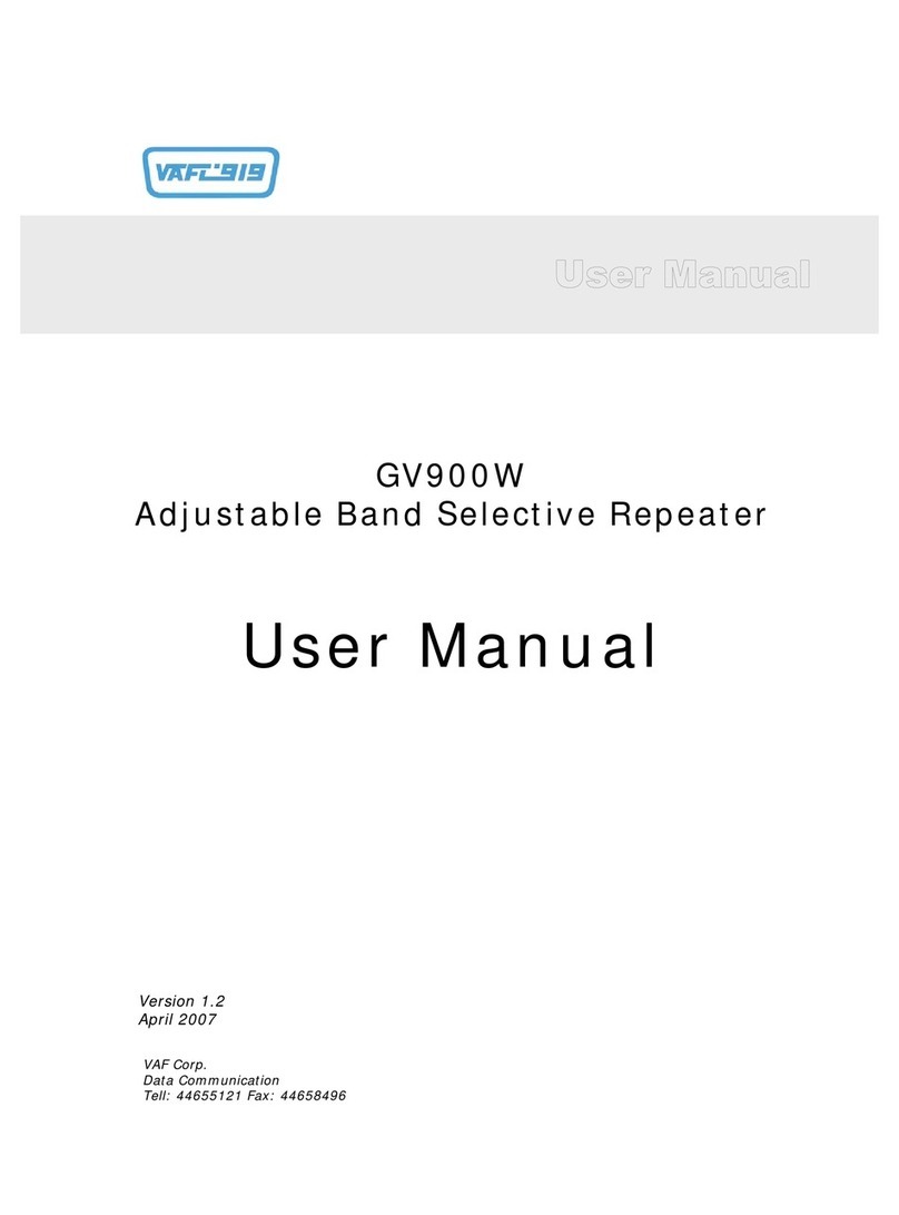 VAF GV900W User manual