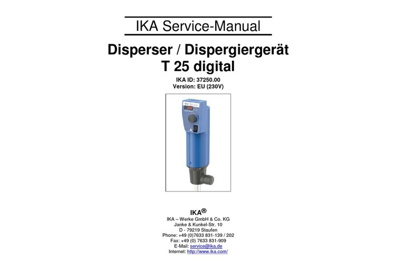 IKA T 25 digital ULTRA-TURRAX User manual