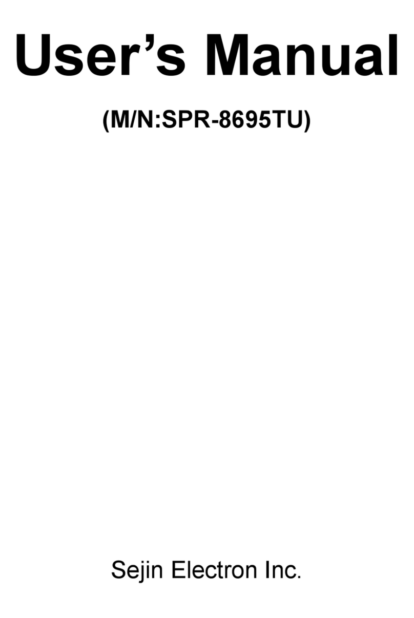 Sejin Electron SPR-8695TU user manual