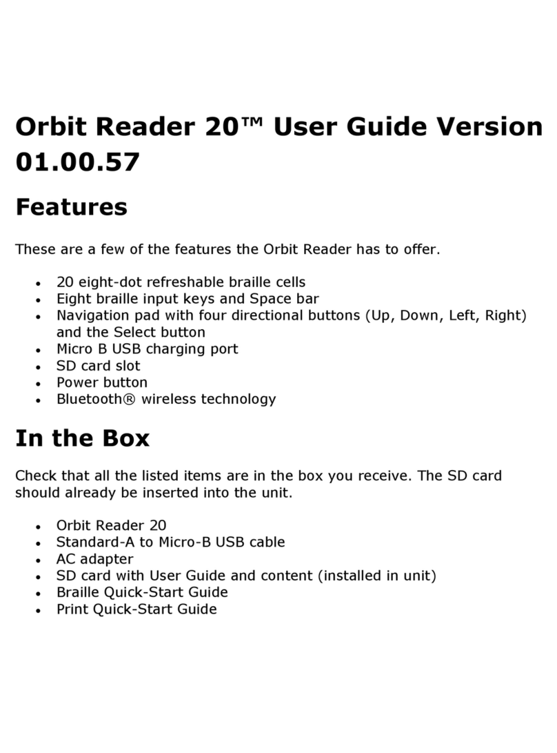 Orbit Research Orbit Reader 20 user guide