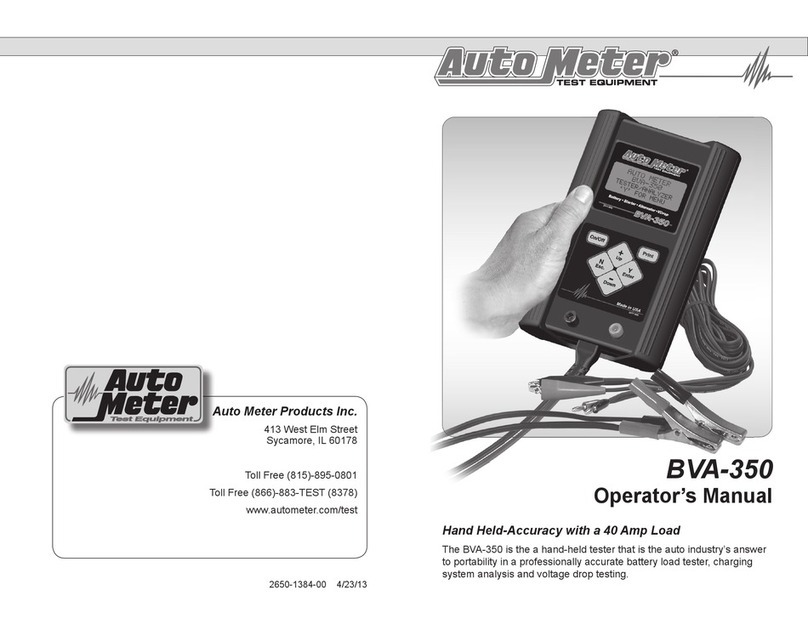 AutoMeter BVA-350 User manual