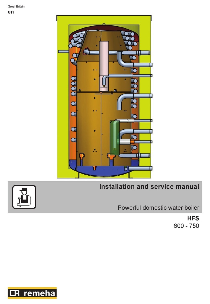 REMEHA HFS 600 Installation and service manual