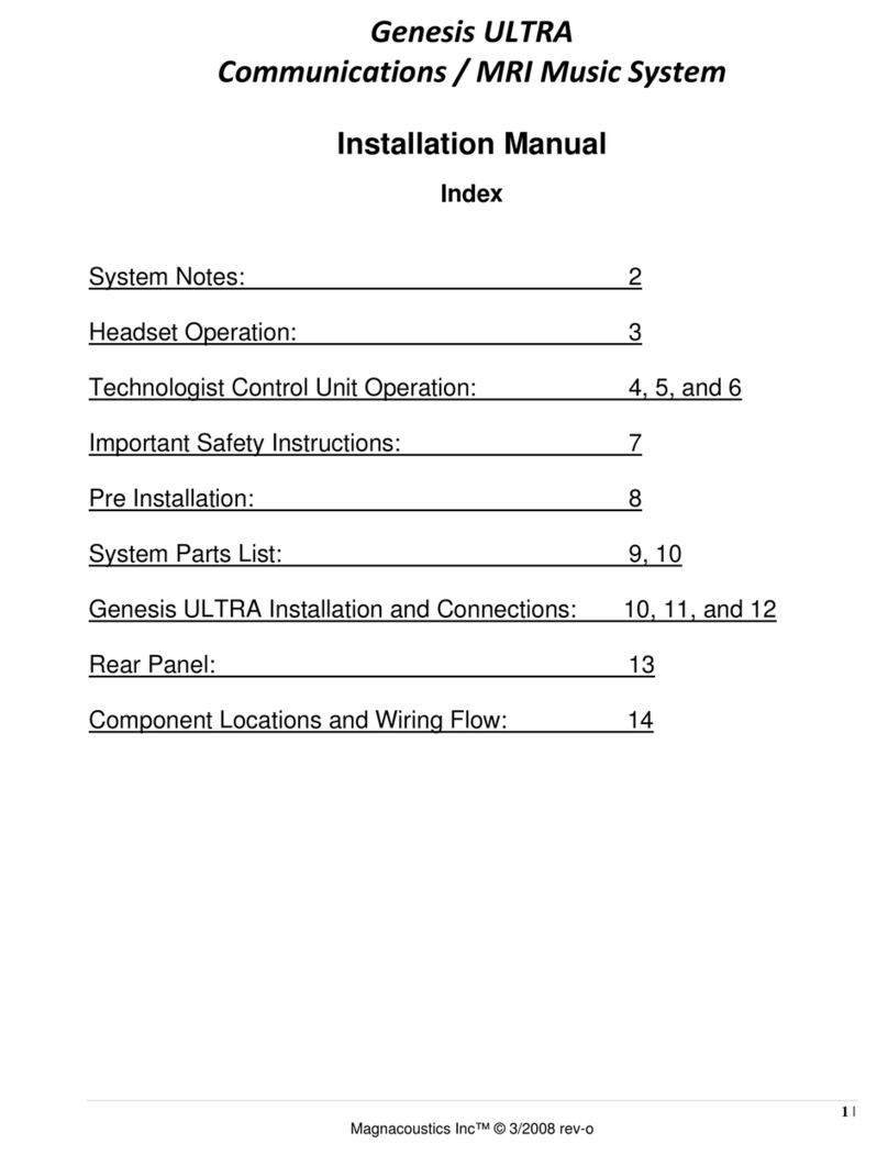 Magnacoustics Genesis ULTRA installation manual