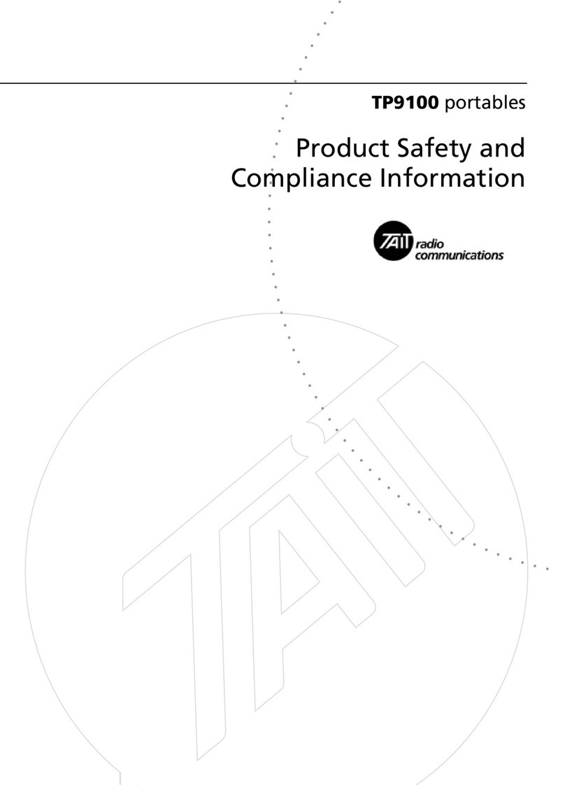 Tait TP9100 Product safety and compliance information