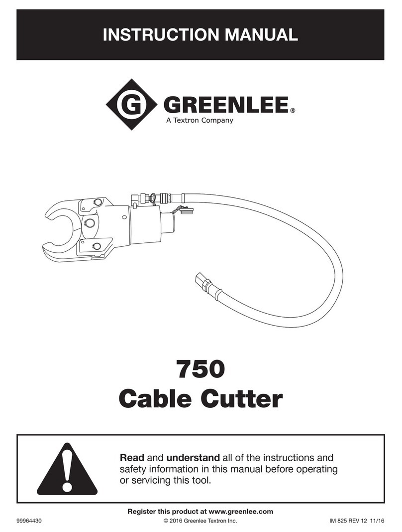 Greenlee 750 User manual