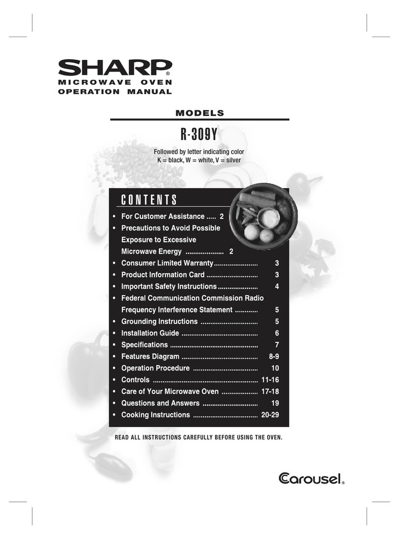 Sharp Carousel R-309Y User manual