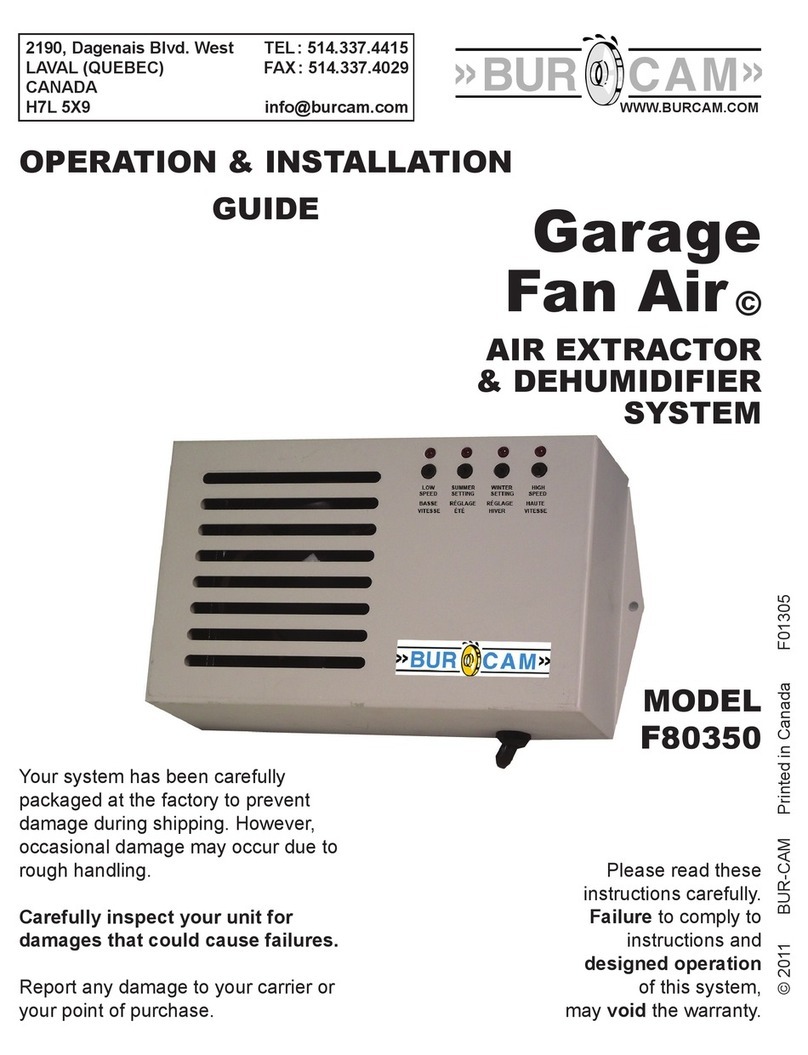 Burcam F80350 Operations & installation guide Burcam F80350 Operations & installation guide