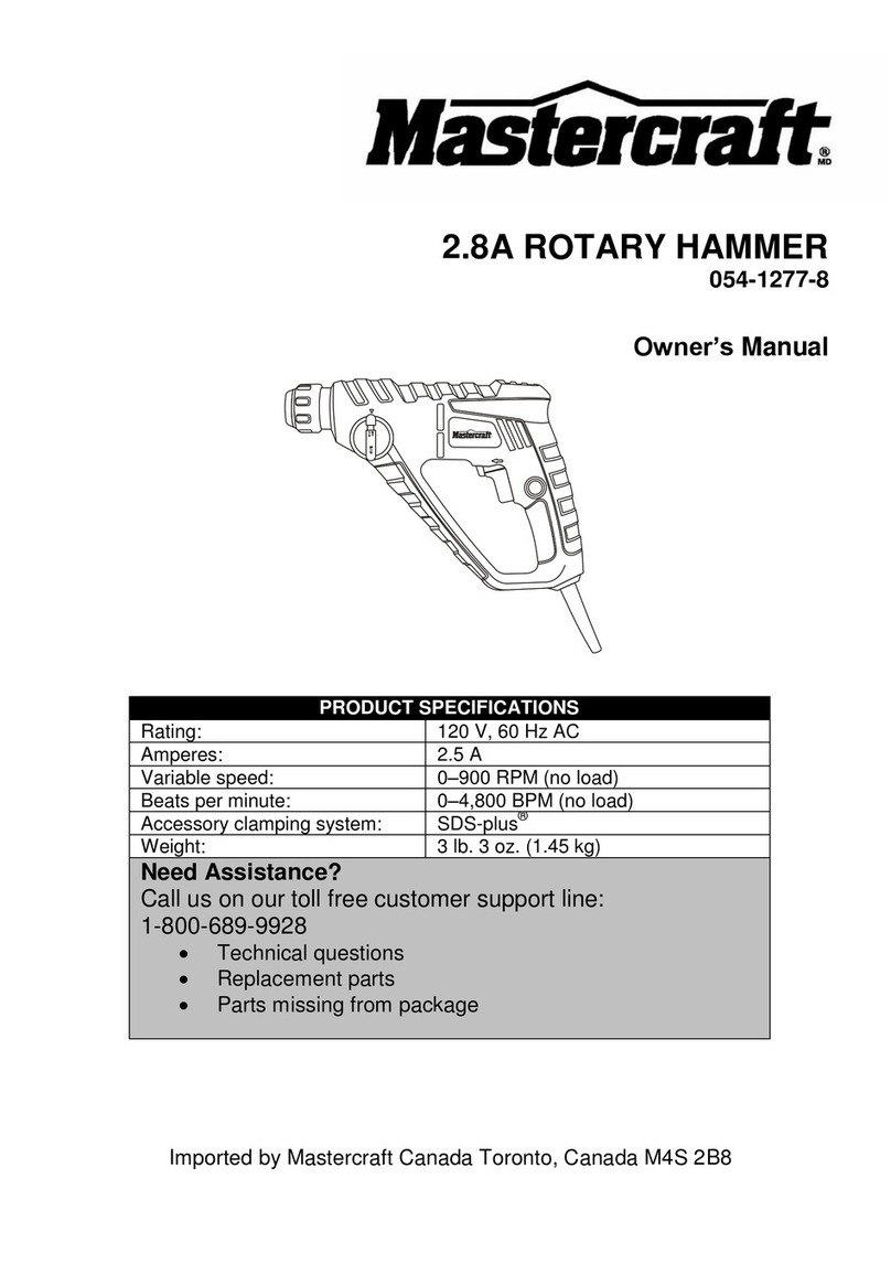 MasterCraft 054-1277-8 owner's manual