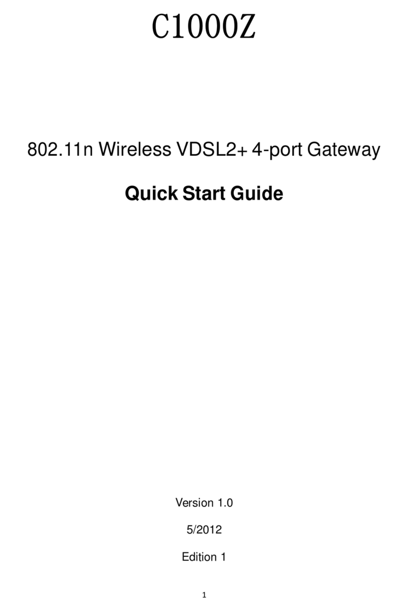 ZyXEL Communications C1000Z quick start guide