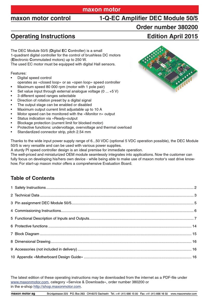 maxon motor 380200 operating instructions