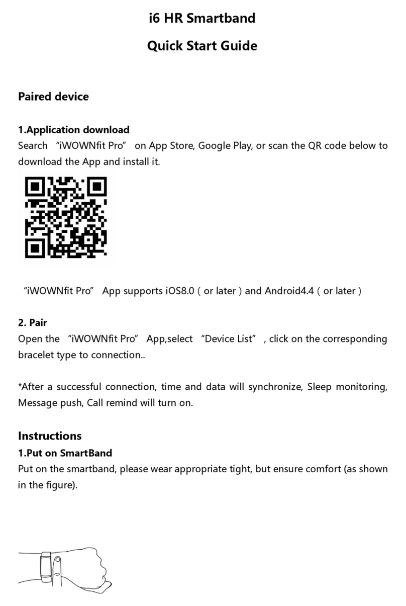 iWOWFIT i6 hr quick start guide