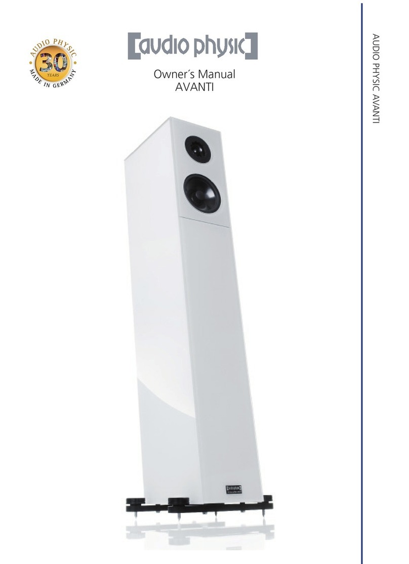 Audio Physic AVANTI owner's manual