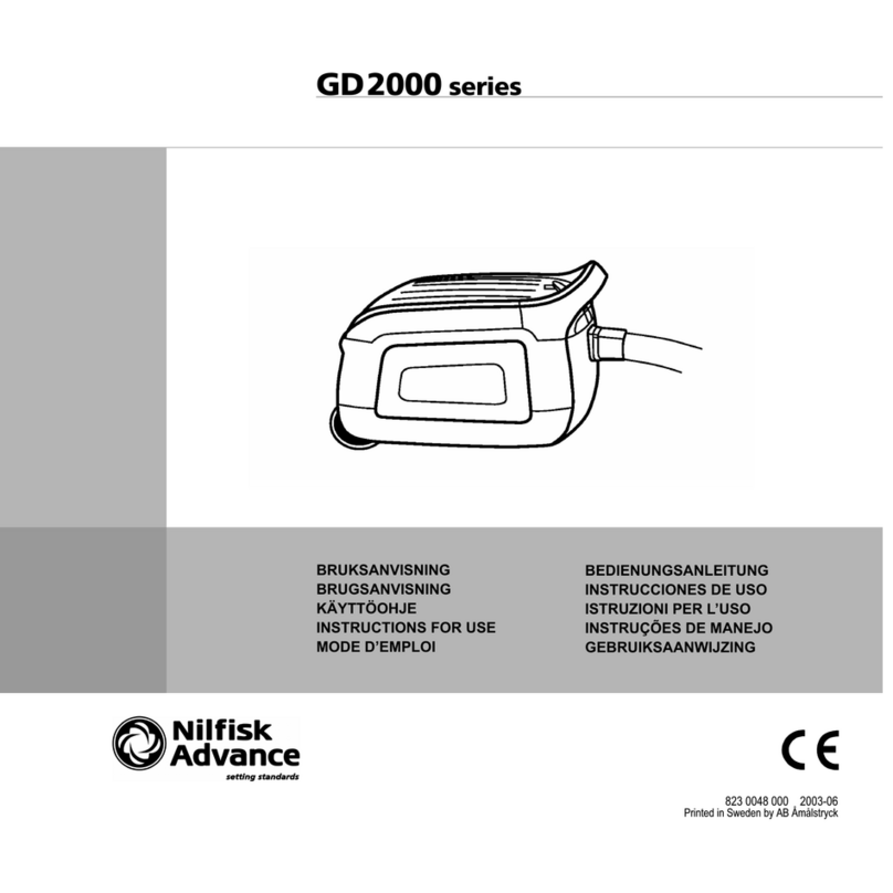 Nilfisk-Advance GD2000 series User manual