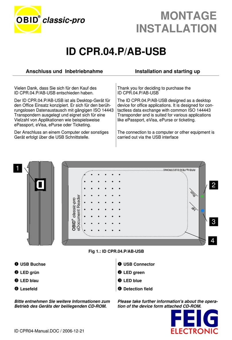 OBID ID CPR.04.P/AB-USB Installation manual