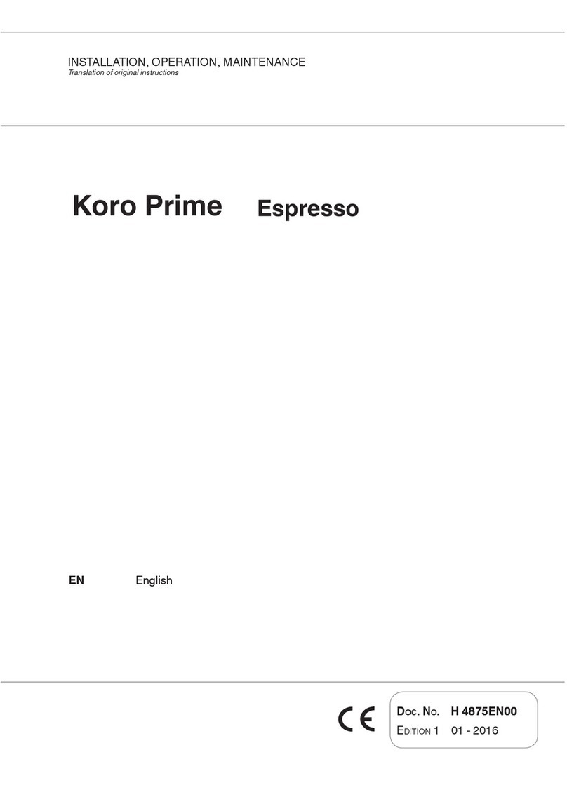 N&W Global Vending Koro Prime Espresso Installation, operation & maintenance manual N&W Global Vending Koro Prime Espresso Installation, operation & maintenance manual