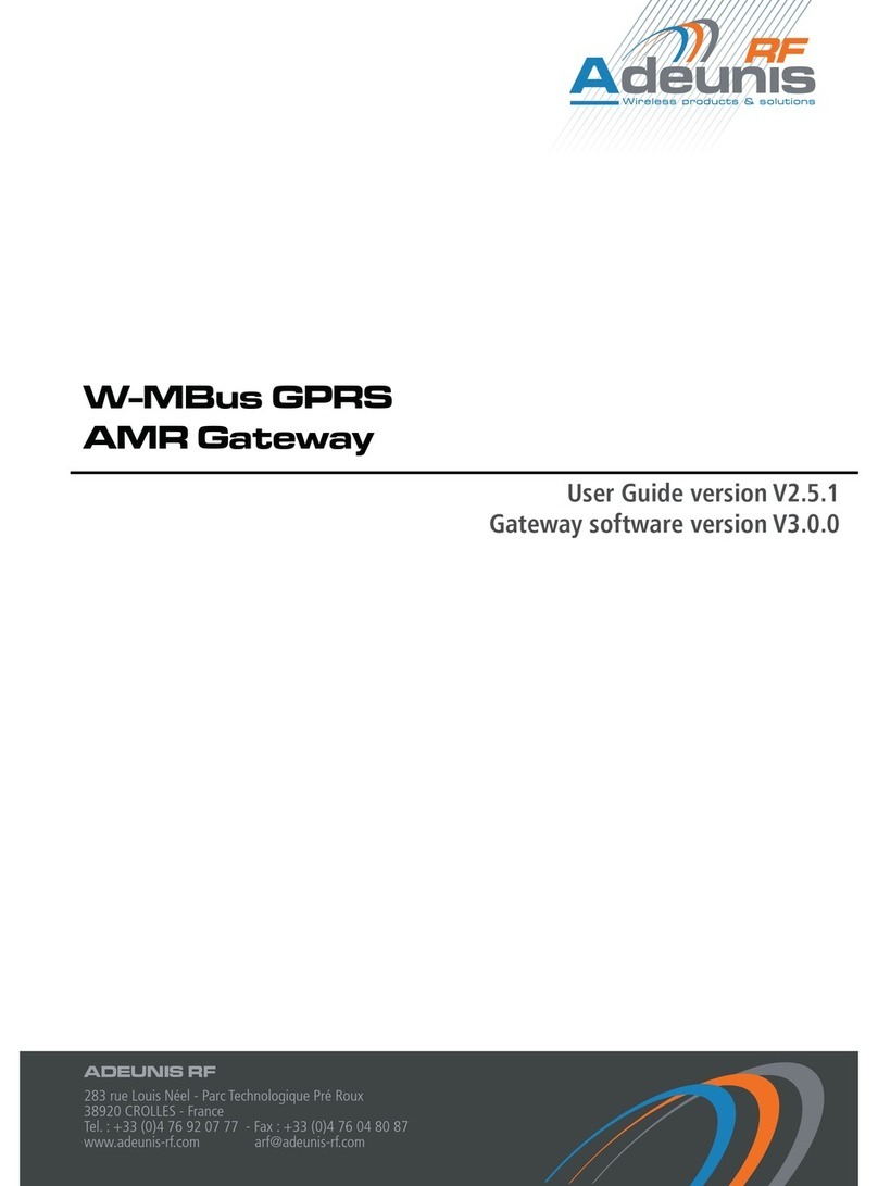 Adeunis RF AMR Gateway user guide