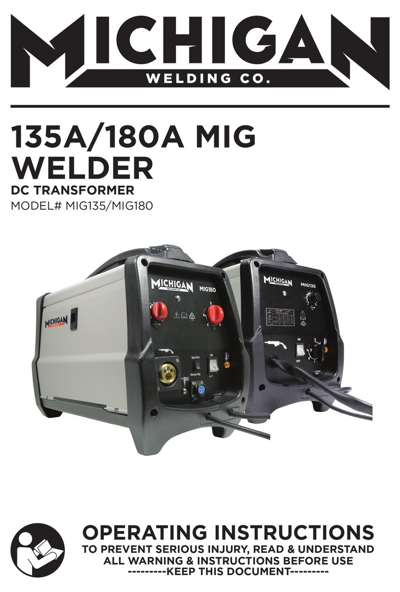 Michigan Welding MIG135 operating instructions