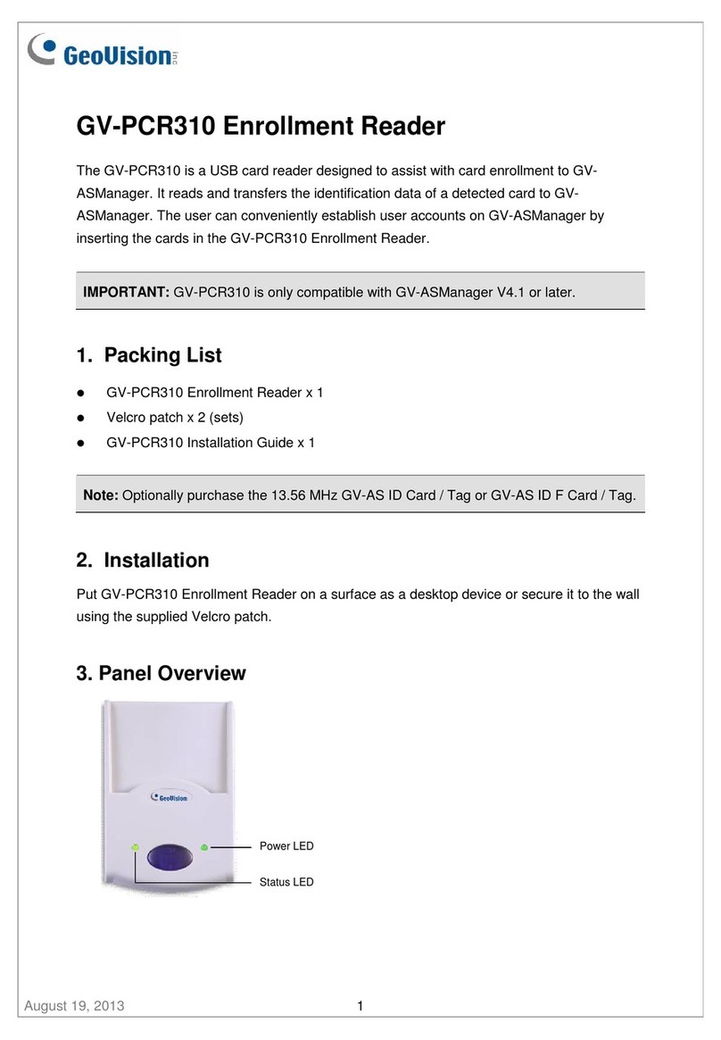 GeoVision GV-PCR310 User manual GeoVision GV-PCR310 User manual