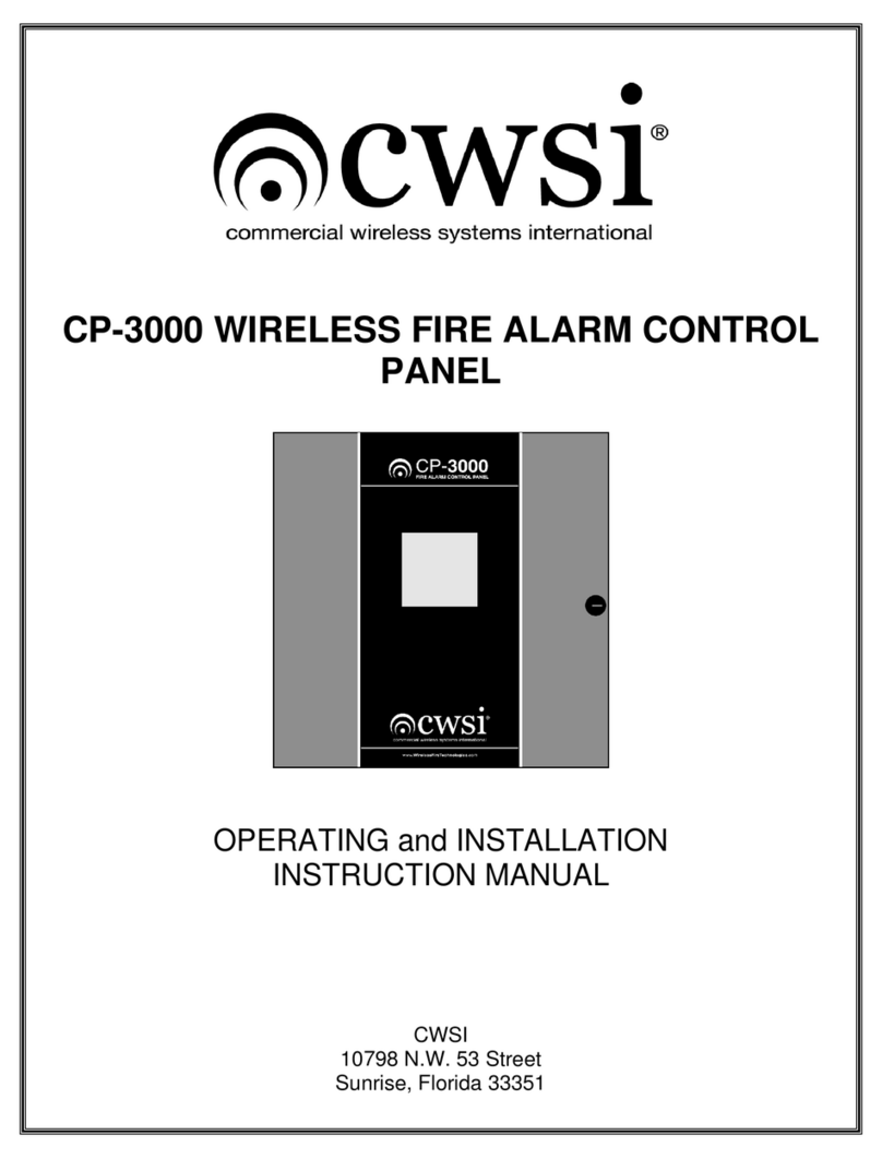 CWSI CP-3000 Operating and installation instruction manual