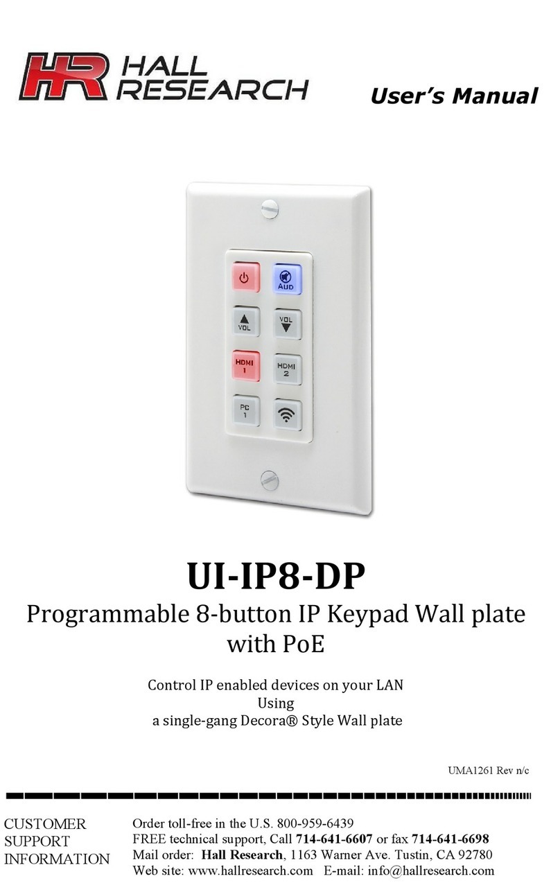 Hall Research Technologies UI-IP8-DP user manual