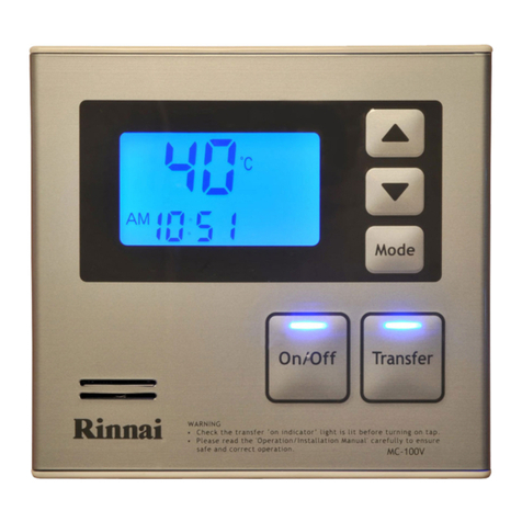 Rinnai MC-100V Operation and installation manual