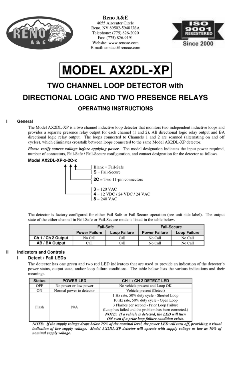 Reno AX2DL-XP operating instructions