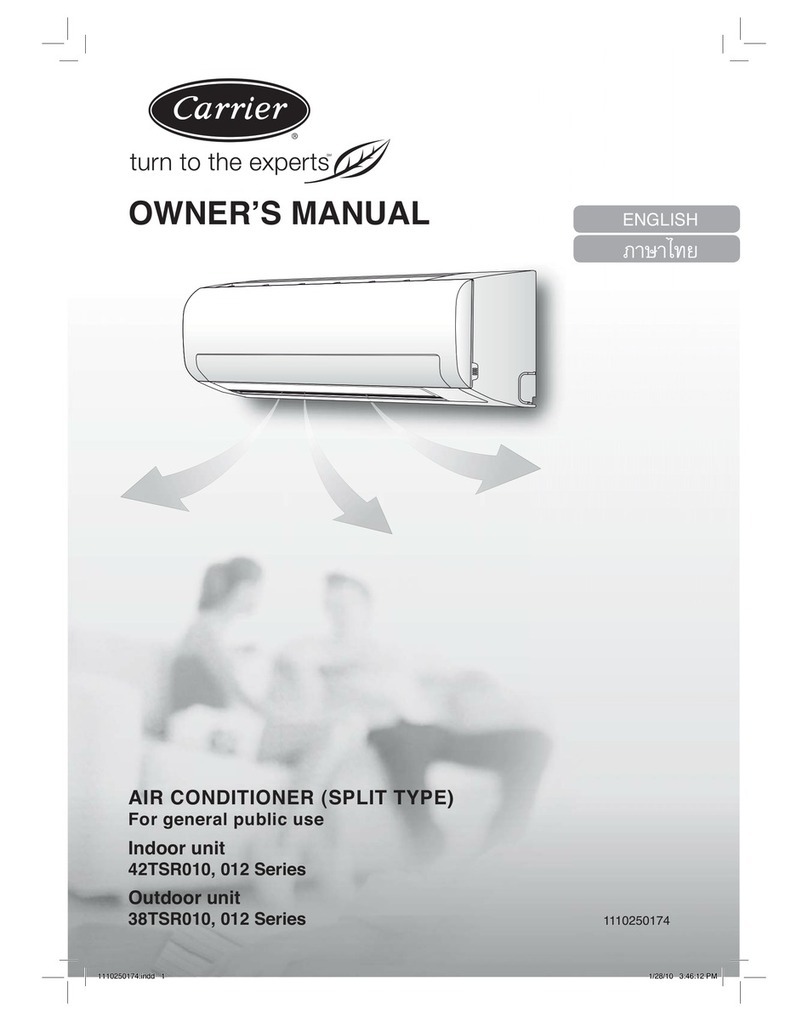 Carrier 42TSR010 series User manual