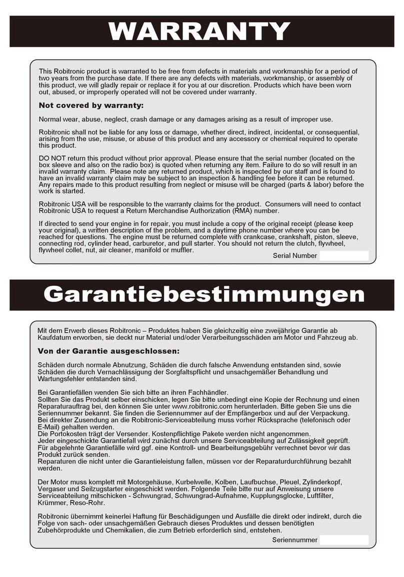 Robitronic Protos V2 Operating and maintenance manual