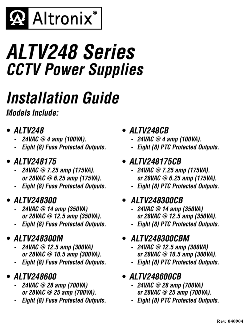 Altronix ALTV248 Series User manual