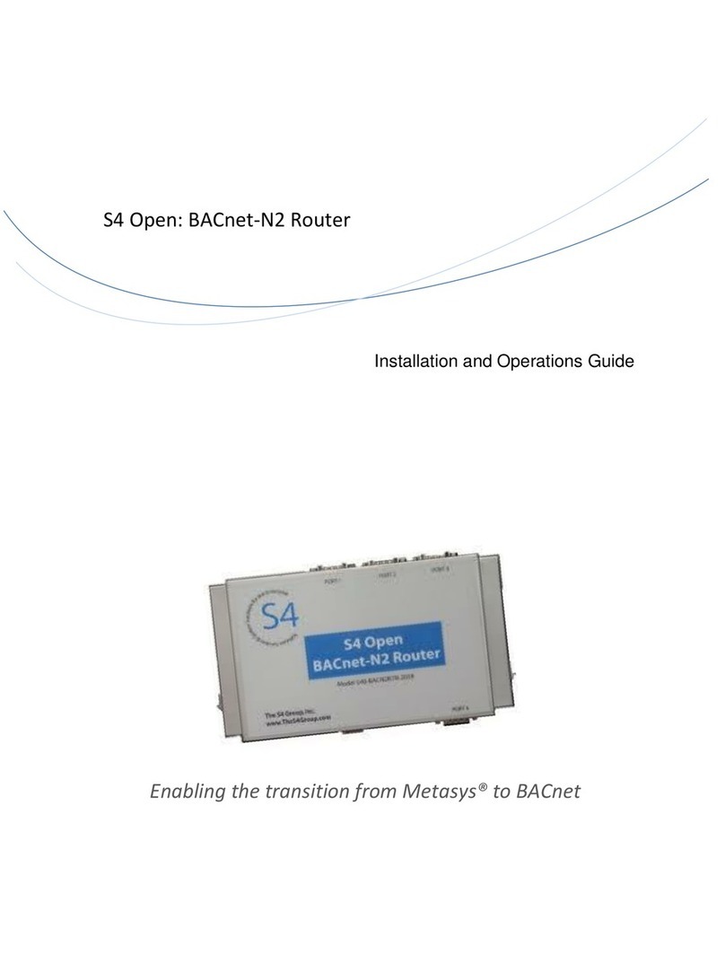 S4 OPEN BACnet-N2 Installation and operation guide