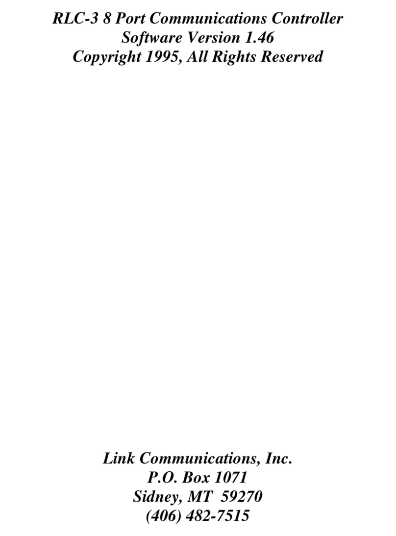 Link Communications RLC-3 user manual Link Communications RLC-3 user manual
