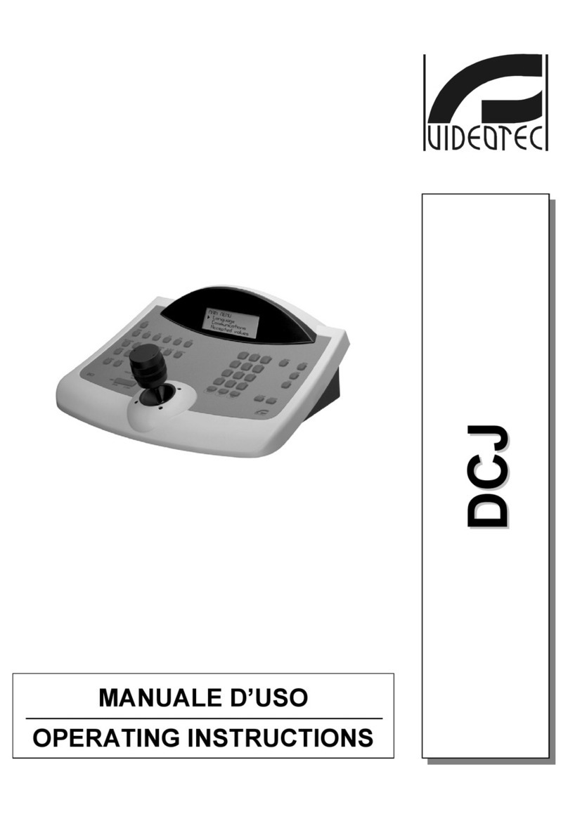 Videotec DCJ operating instructions