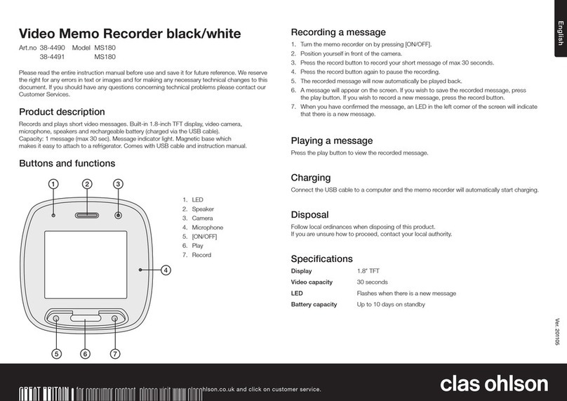 Clas Ohlson 38-4490 instruction manual