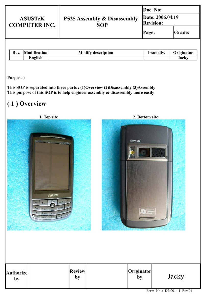 ASUSTeK COMPUTER P525 Installation instructions
