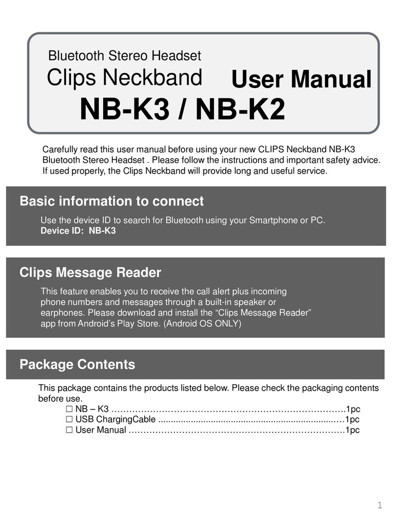 CLIPS TECH NB-K3 user manual